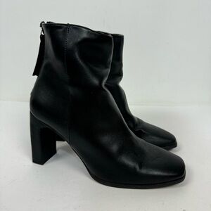 Maurices Black Block Heel Heeled Ankle Boots Minimalist capsule wardrobe goth